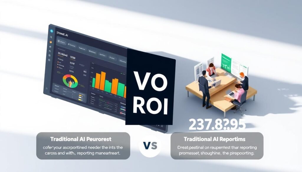 ROI comparison between Stromfee.AI and traditional reporting solutions